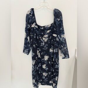 Abercrombie & Fitch Emerson Long Sleeve Chiffon Dress